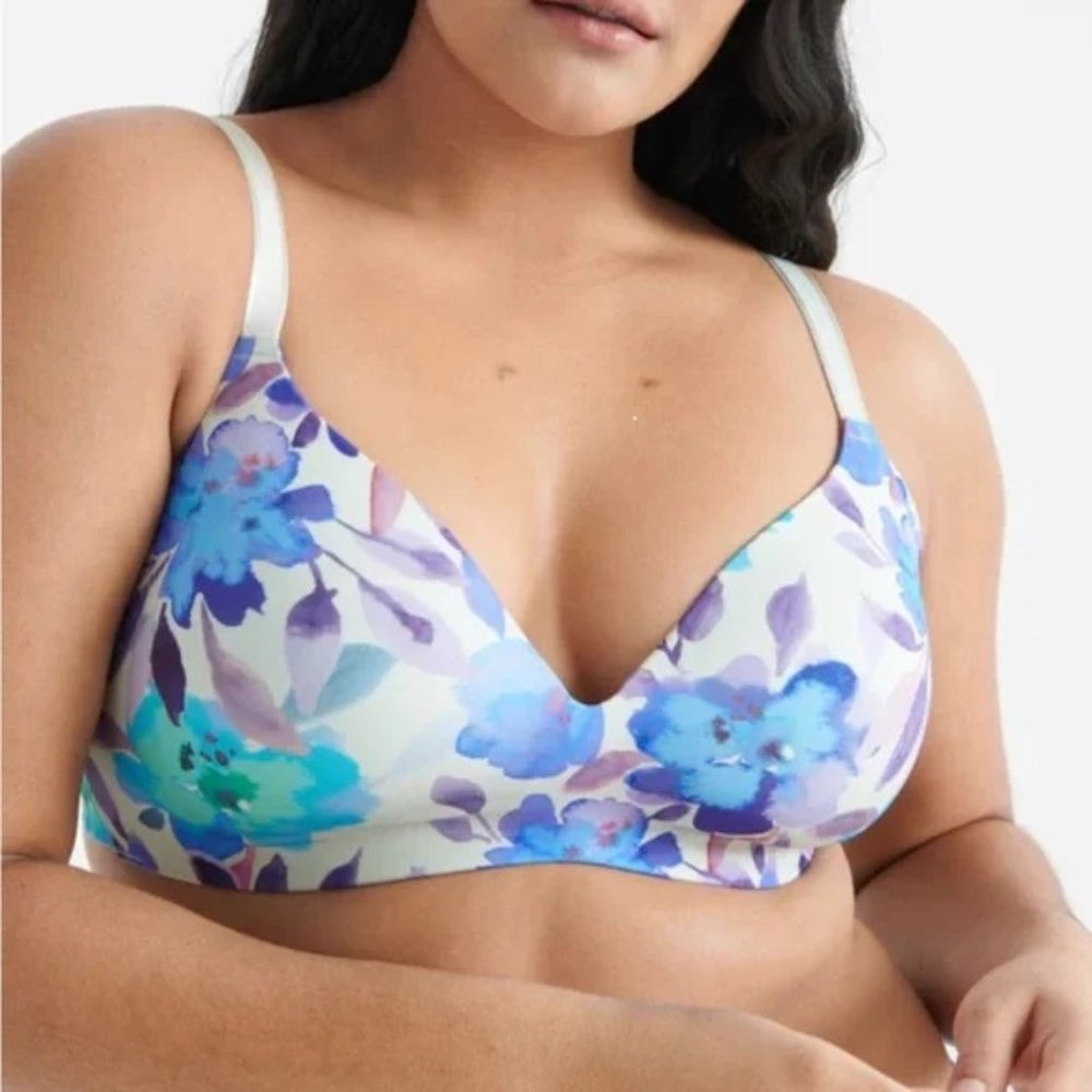 Knix WingWoman Contour Bra - Painted Bloom Size 8